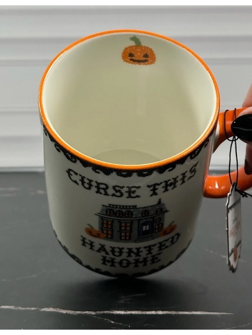 EnVogue Mug - Curse This Haunted Home, Orange and B